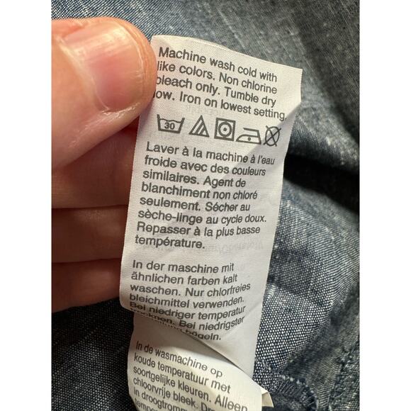 Madewell Chambray Tie-Front Cutout Cami Dress Women’s Size 4 Mini Smocked Blue - Picture 12 of 16